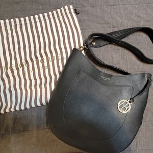 Henri Bendel West 57th Crossbody Hobo Purse Black